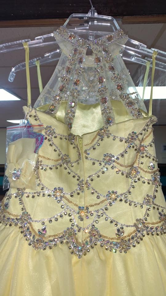 Ritzee Girls Yellow Gown