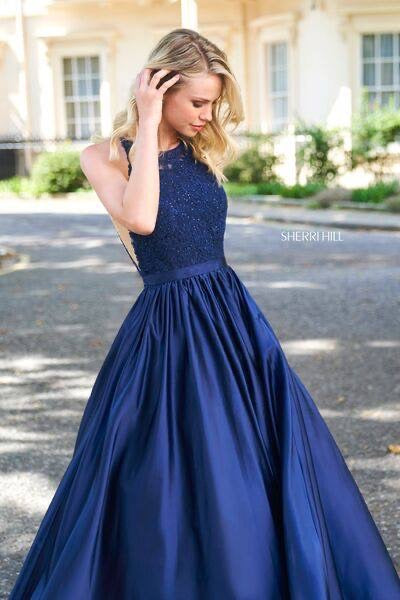 Navy Blue Prom Dress Sherri Hill