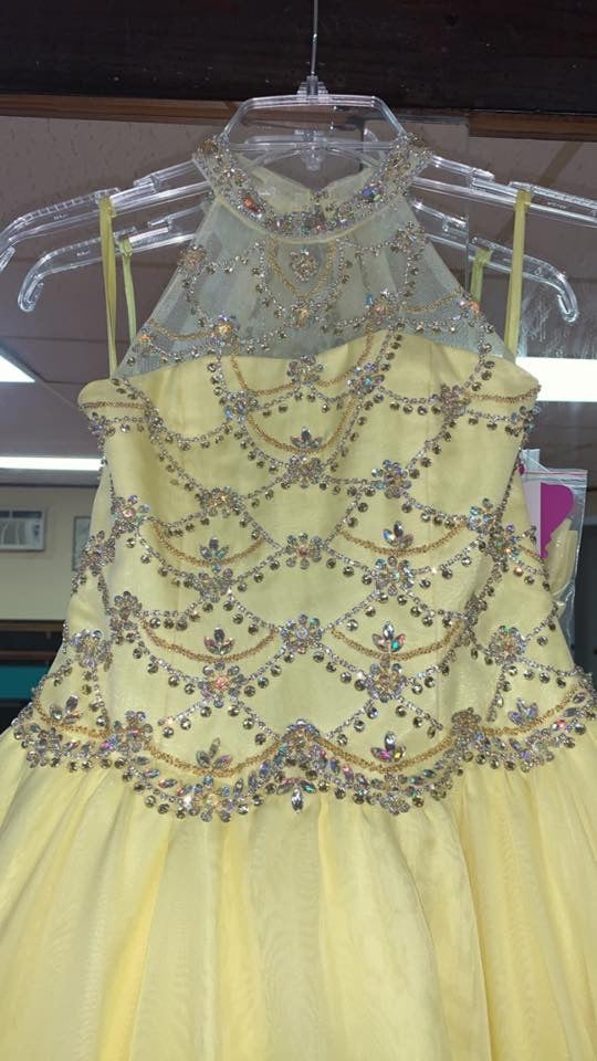 Ritzee Girls Yellow Gown