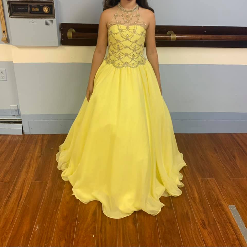 Ritzee Girls Yellow Gown