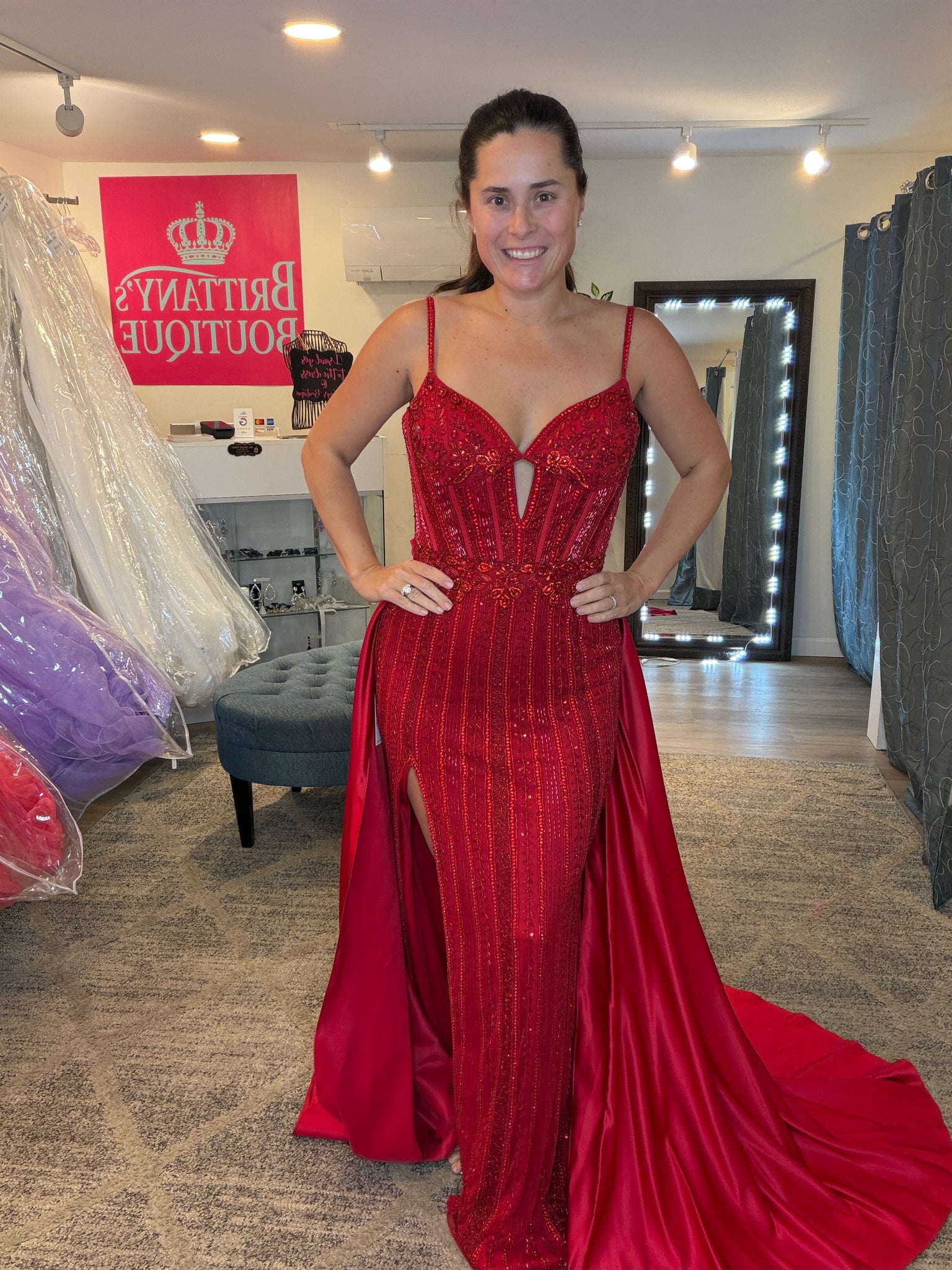 Ashley Lauren Over Skirt #1782A