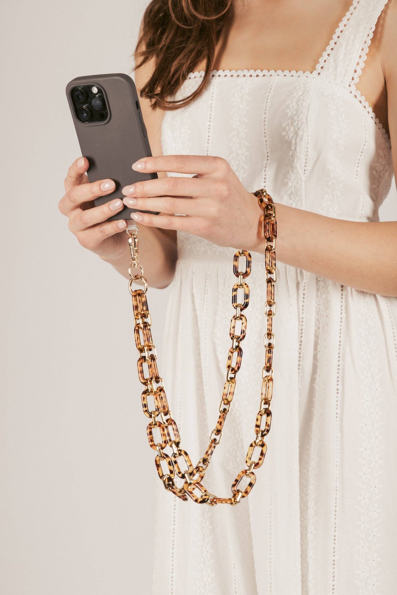 Ella Crossbody Phone Strap: Tortoise