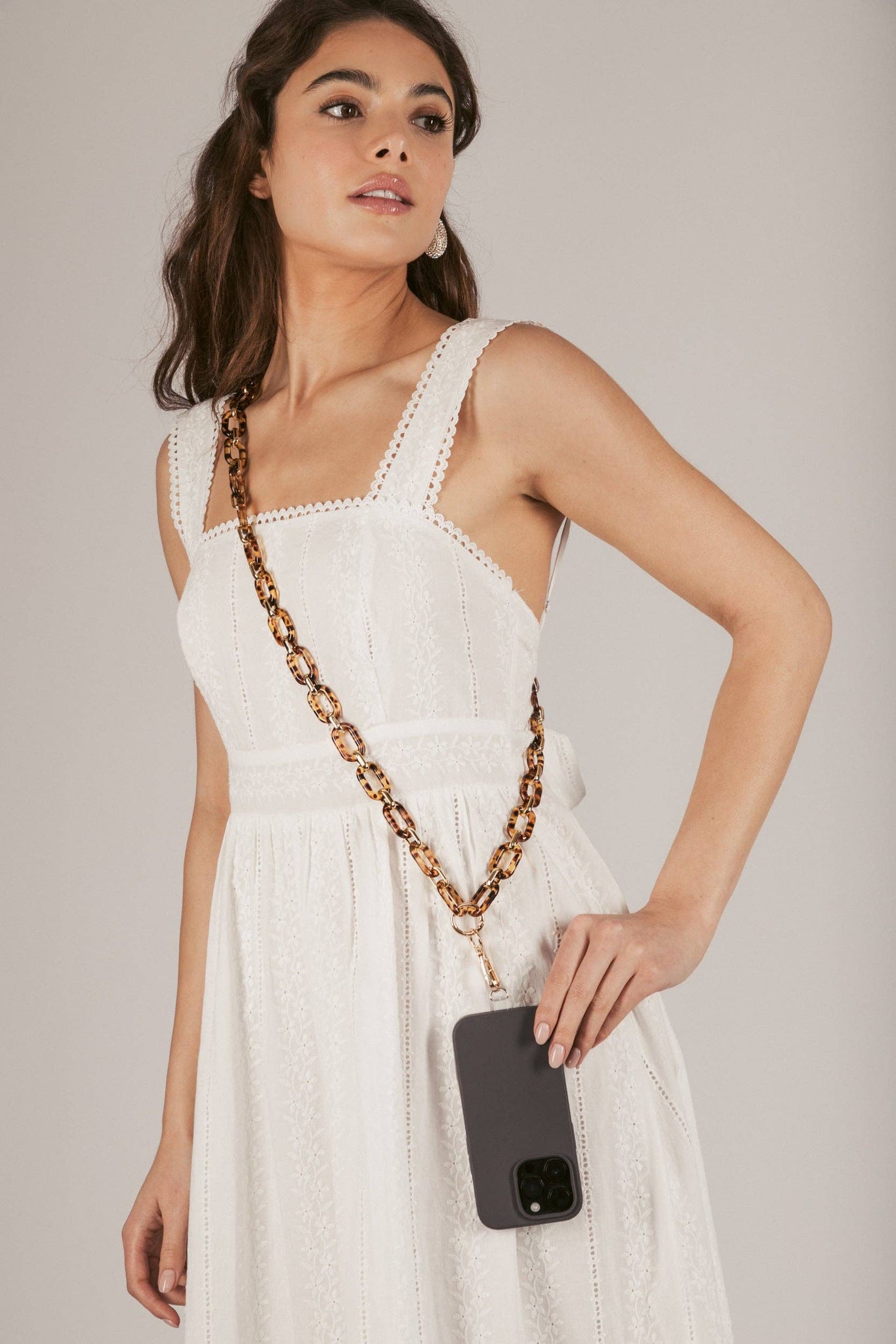 Ella Crossbody Phone Strap: Tortoise