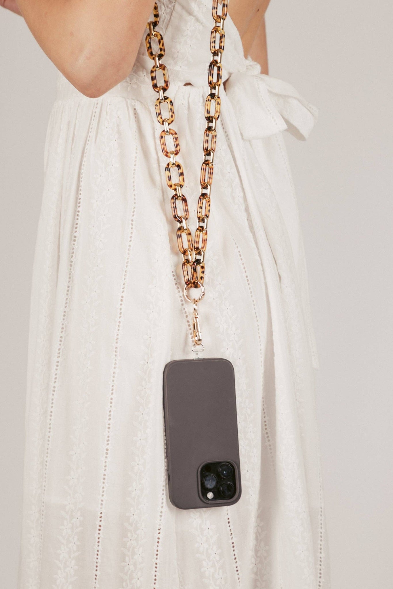 Ella Crossbody Phone Strap: Tortoise