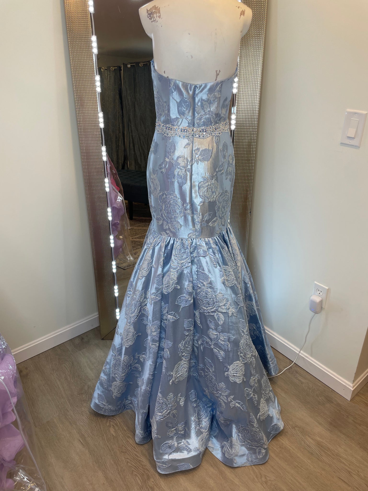 Blue Mermaid Gown