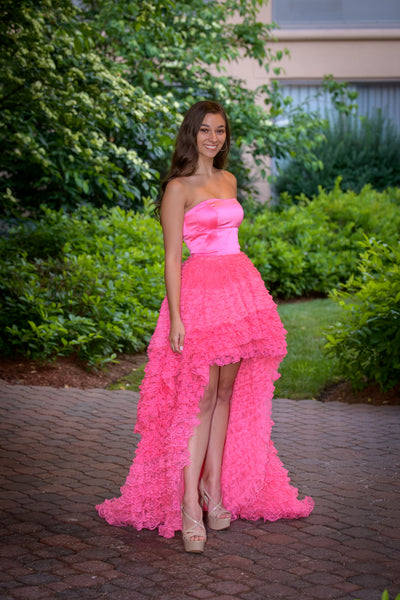 Sherri Hill #11874 Candy Pink High/Low Dress