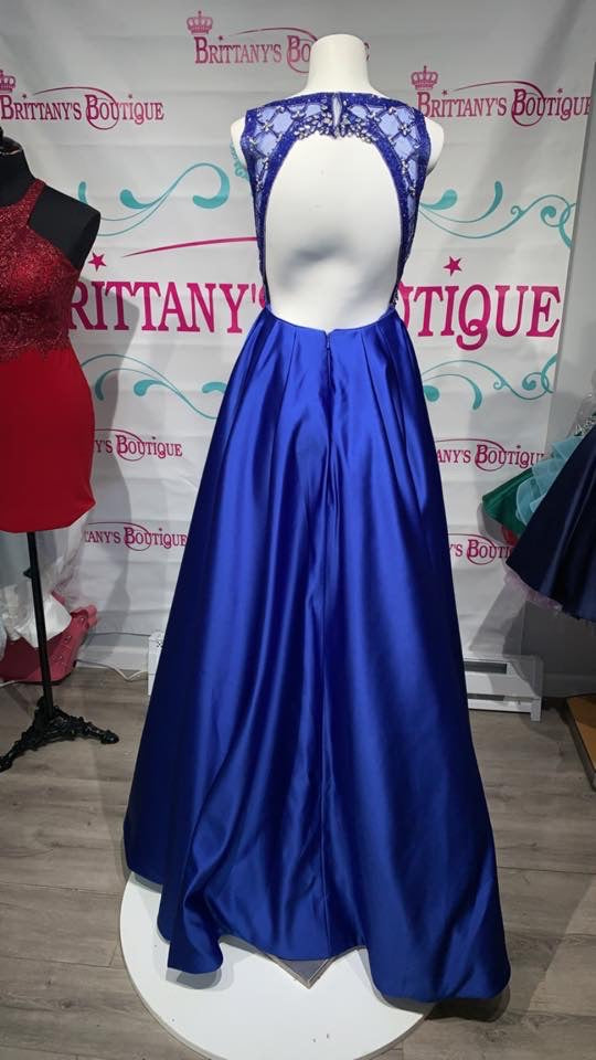 Tarik Ediz #50726 Royal Blue Gown