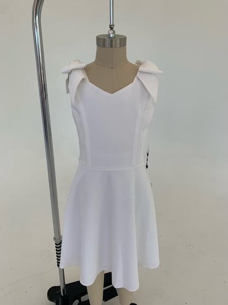 Ashley Lauren White Custom Color Dress with Bows