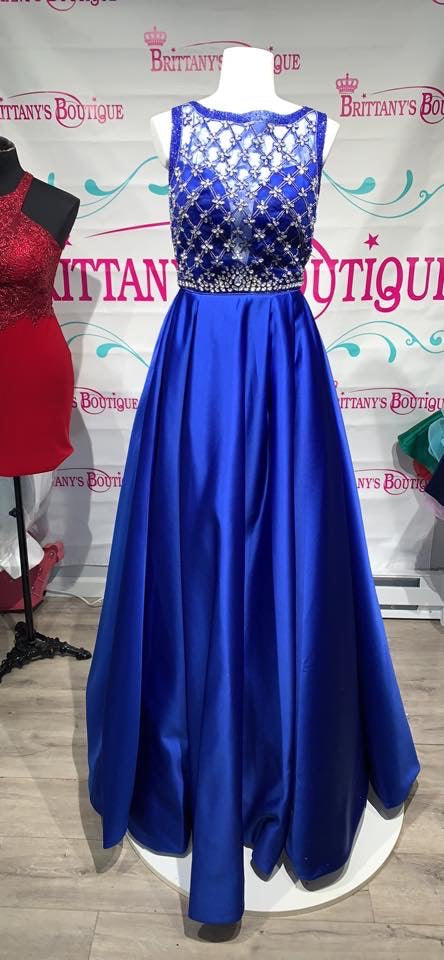 Tarik Ediz #50726 Royal Blue Gown