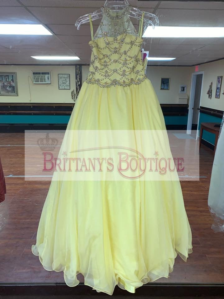 Ritzee Girls Yellow Gown