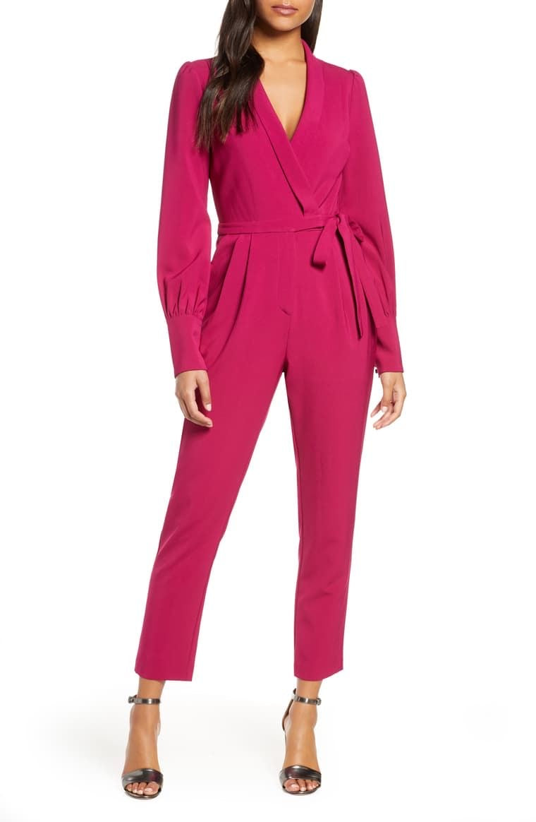 Adam Lippes // Pink Silk Long Sleeve Pant Jumpsuit – VSP Consignment