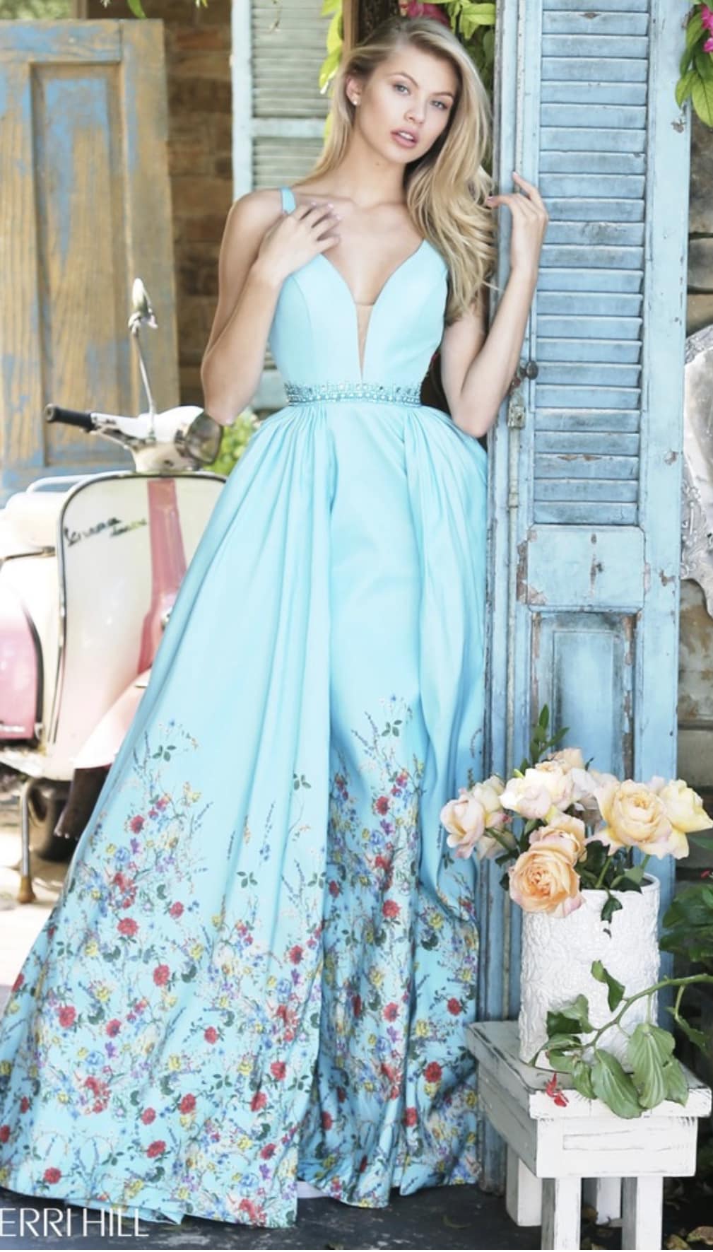 Sherri Hill Gown with Over Skirt